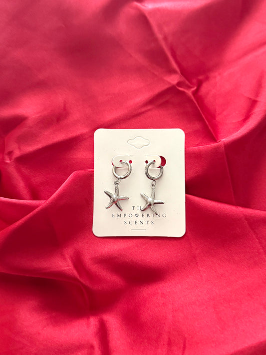 Silver Starfish Earrings