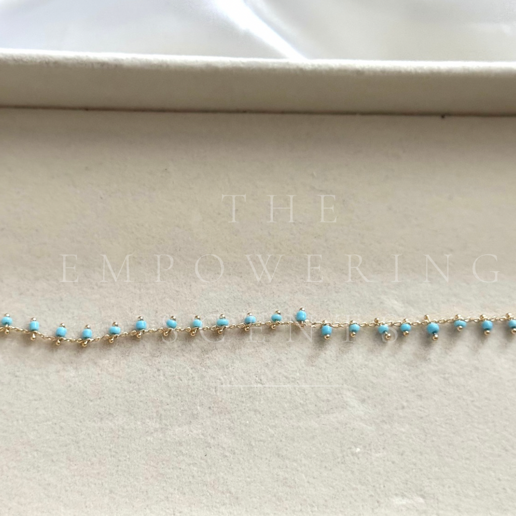 18k Gold Plated Blue Anklet