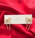 Large Gold Bow Studs