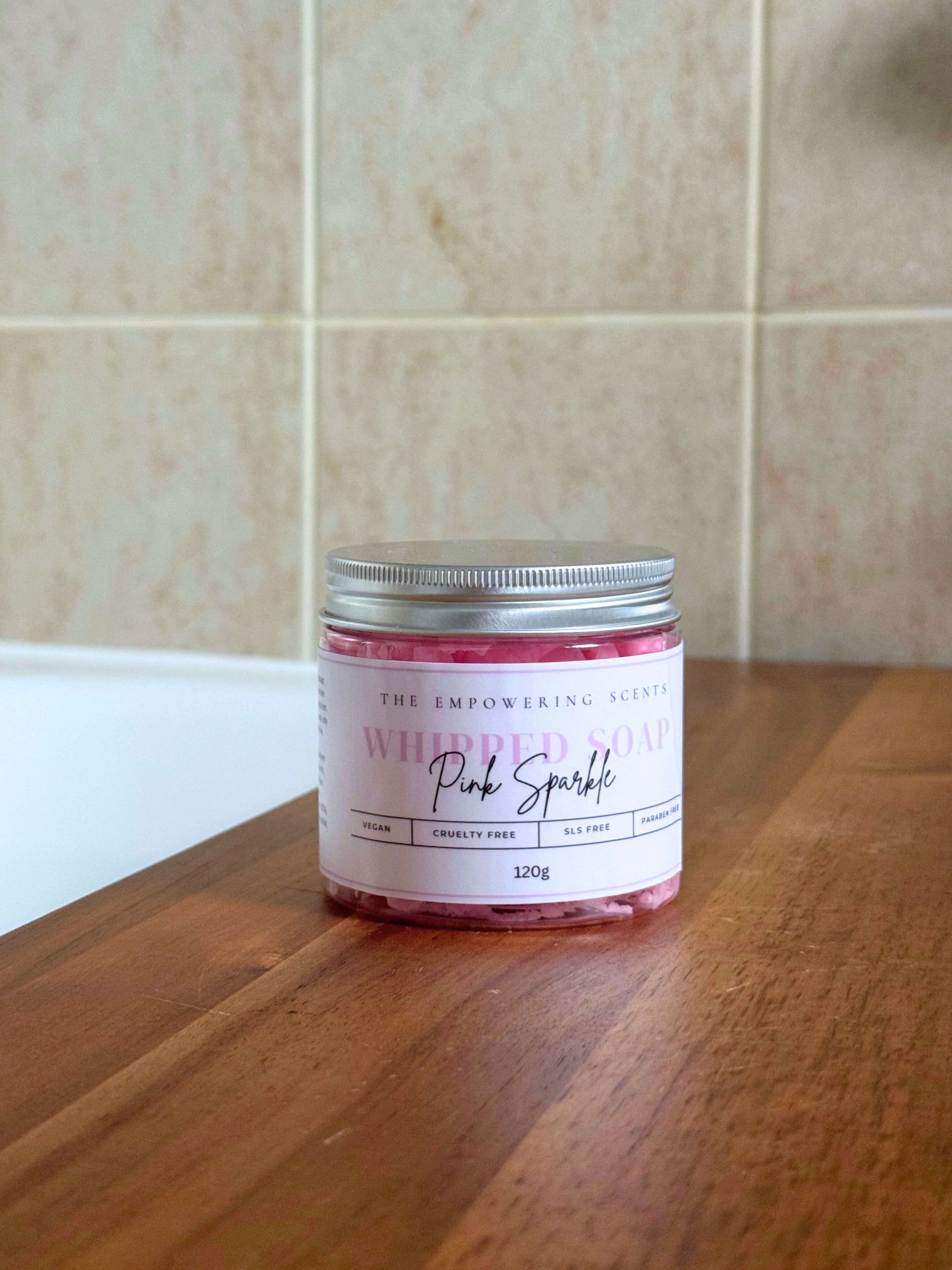 Pink Sparkle Whipped Soap
