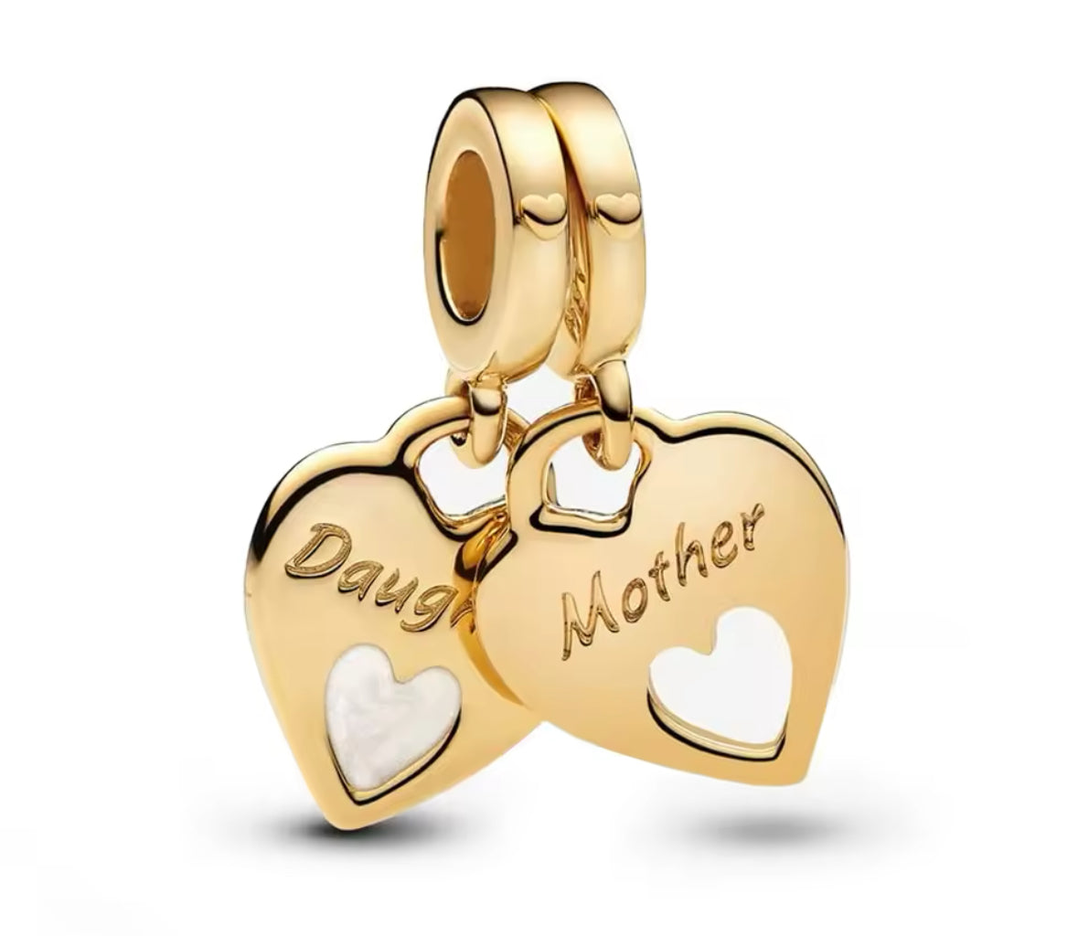 925 Gold Mother & Daughter Charm