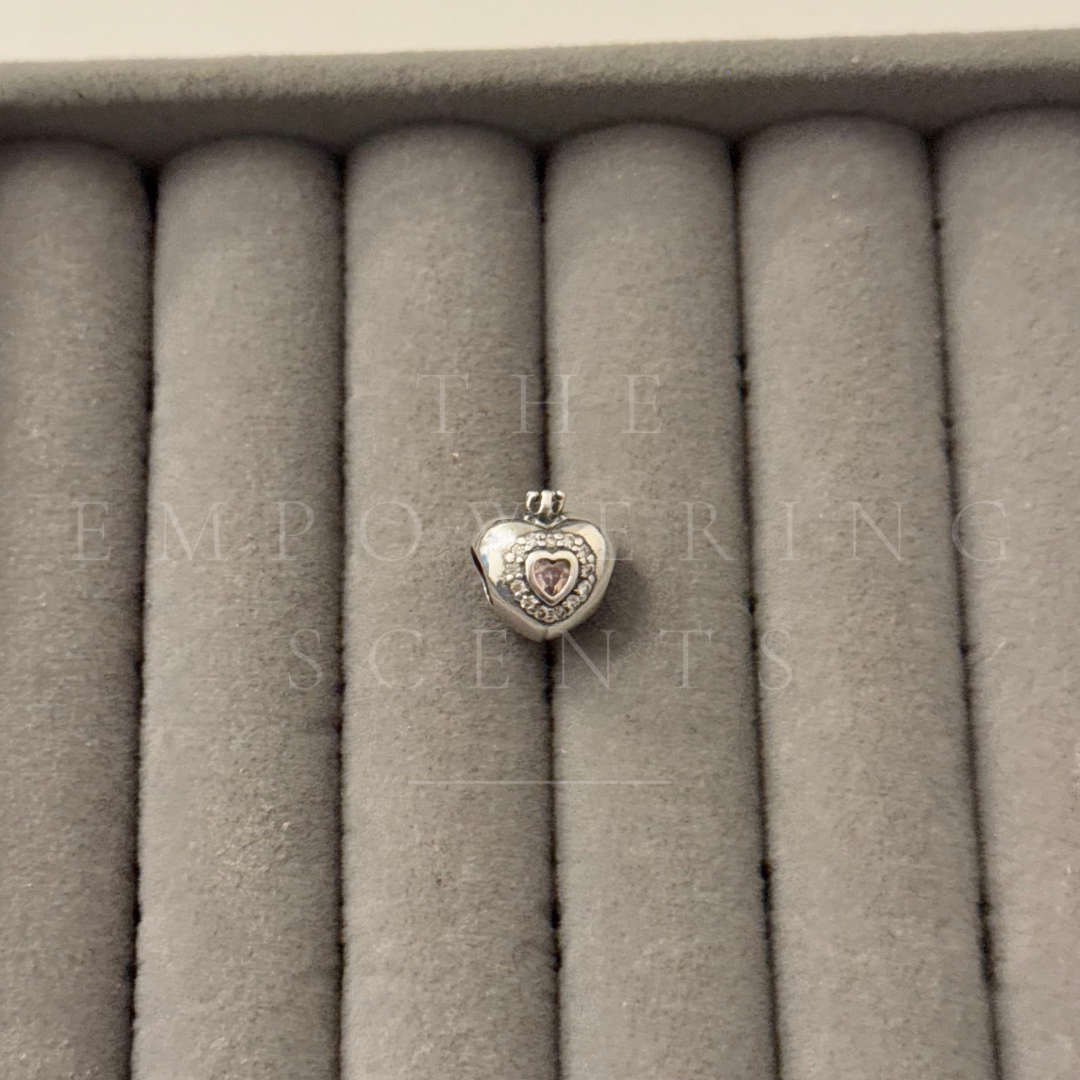 925 Pink Heart Charm