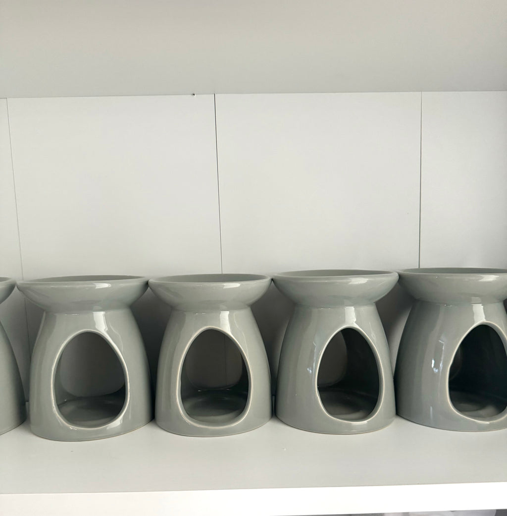 Large Grey Wax Burner