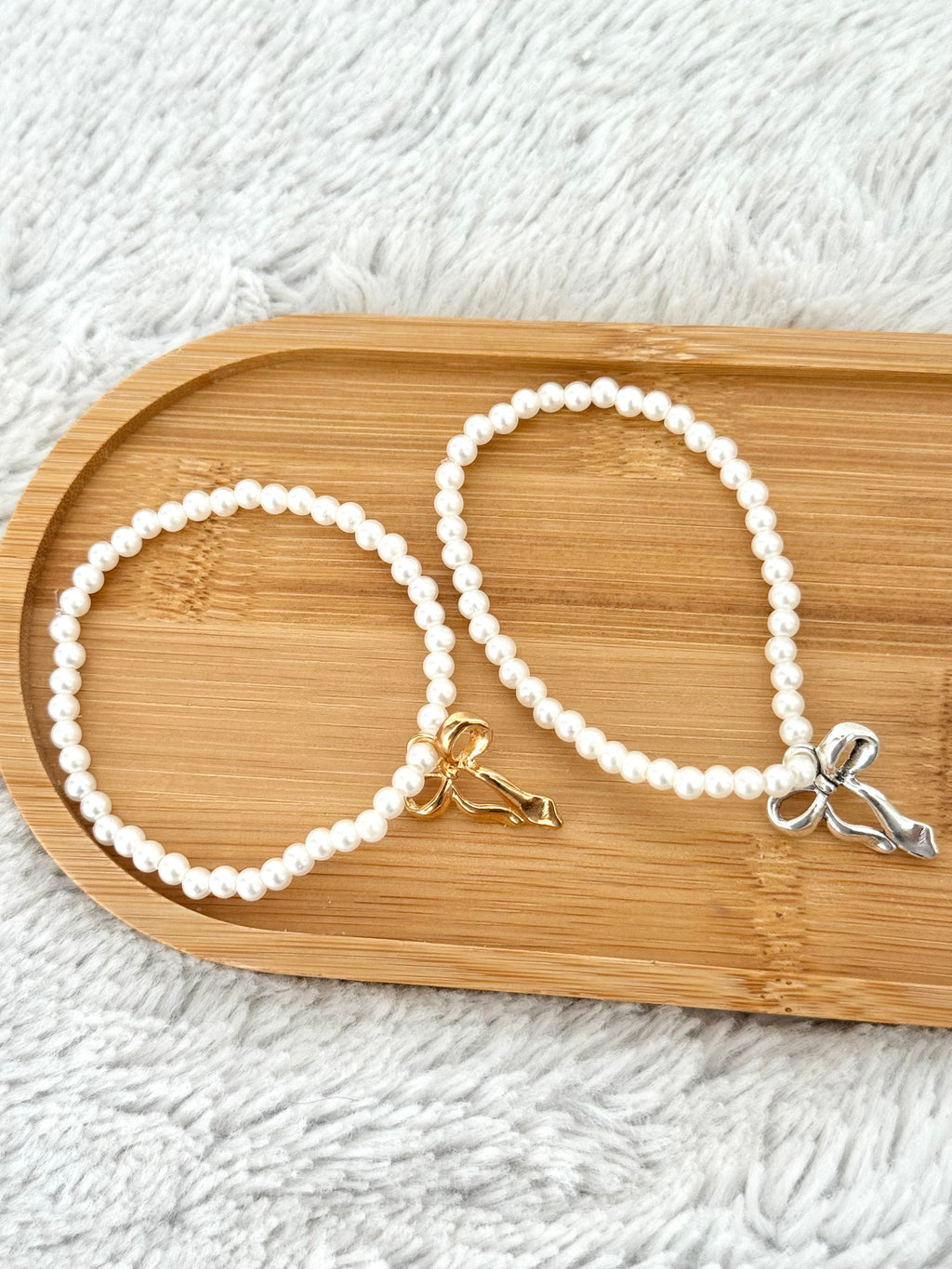 Bow Vegan Pearl Bracelet