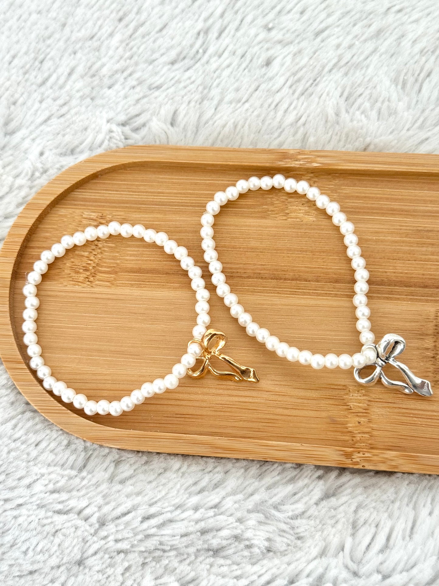 Bow Vegan Pearl Bracelet