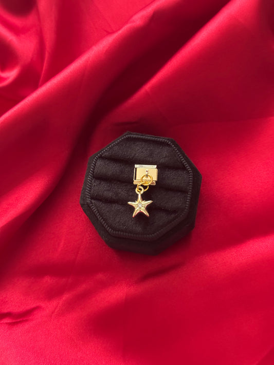 Filled in Star Italian Charm