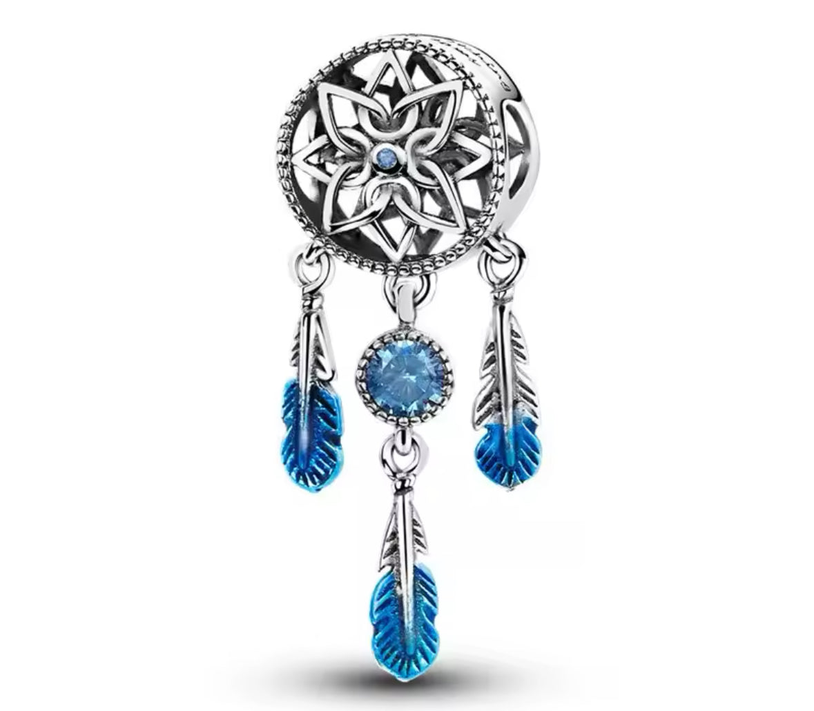 Blue Dreamcatcher Charm