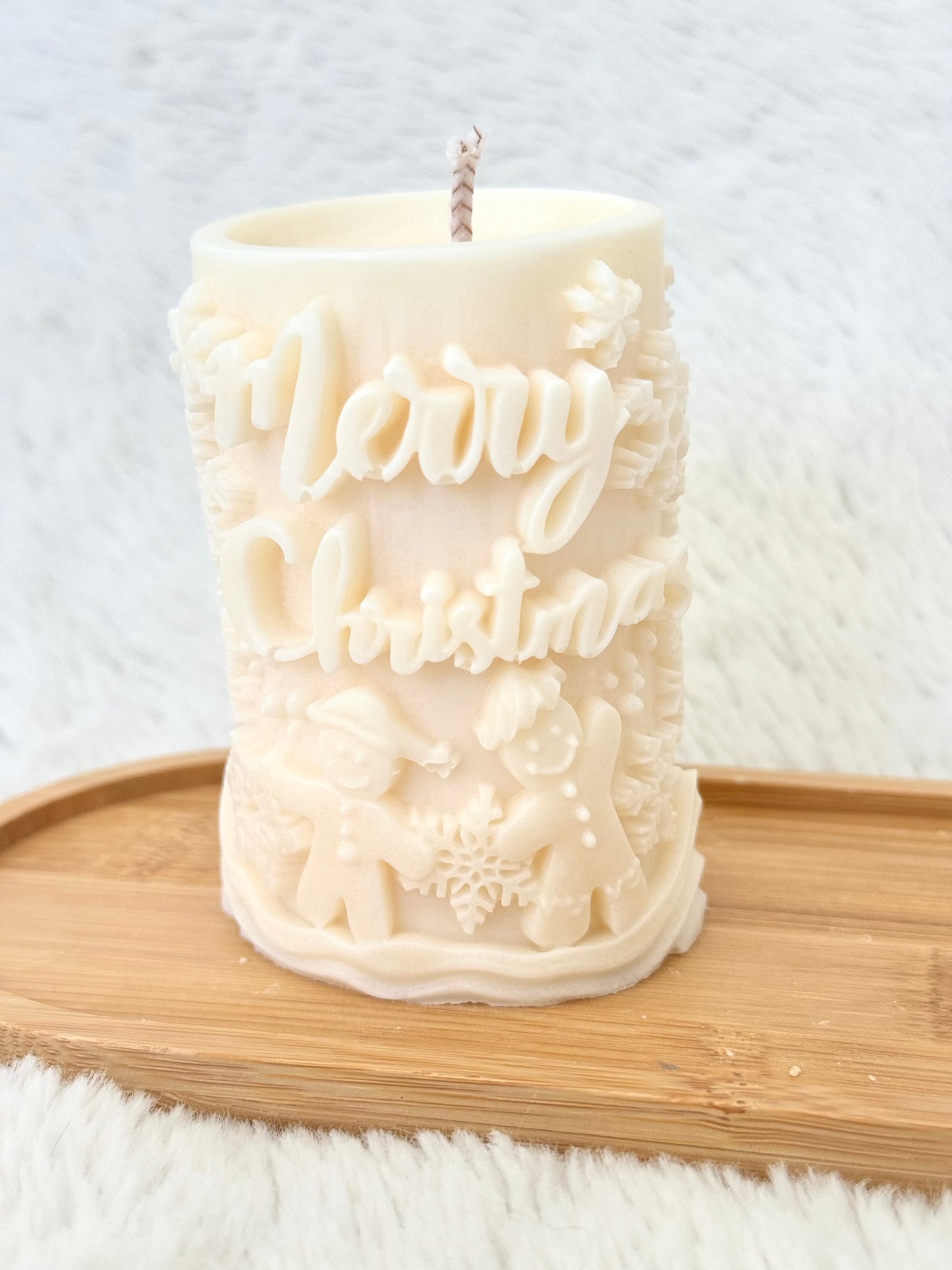 Christmas Pillar Wax Figure