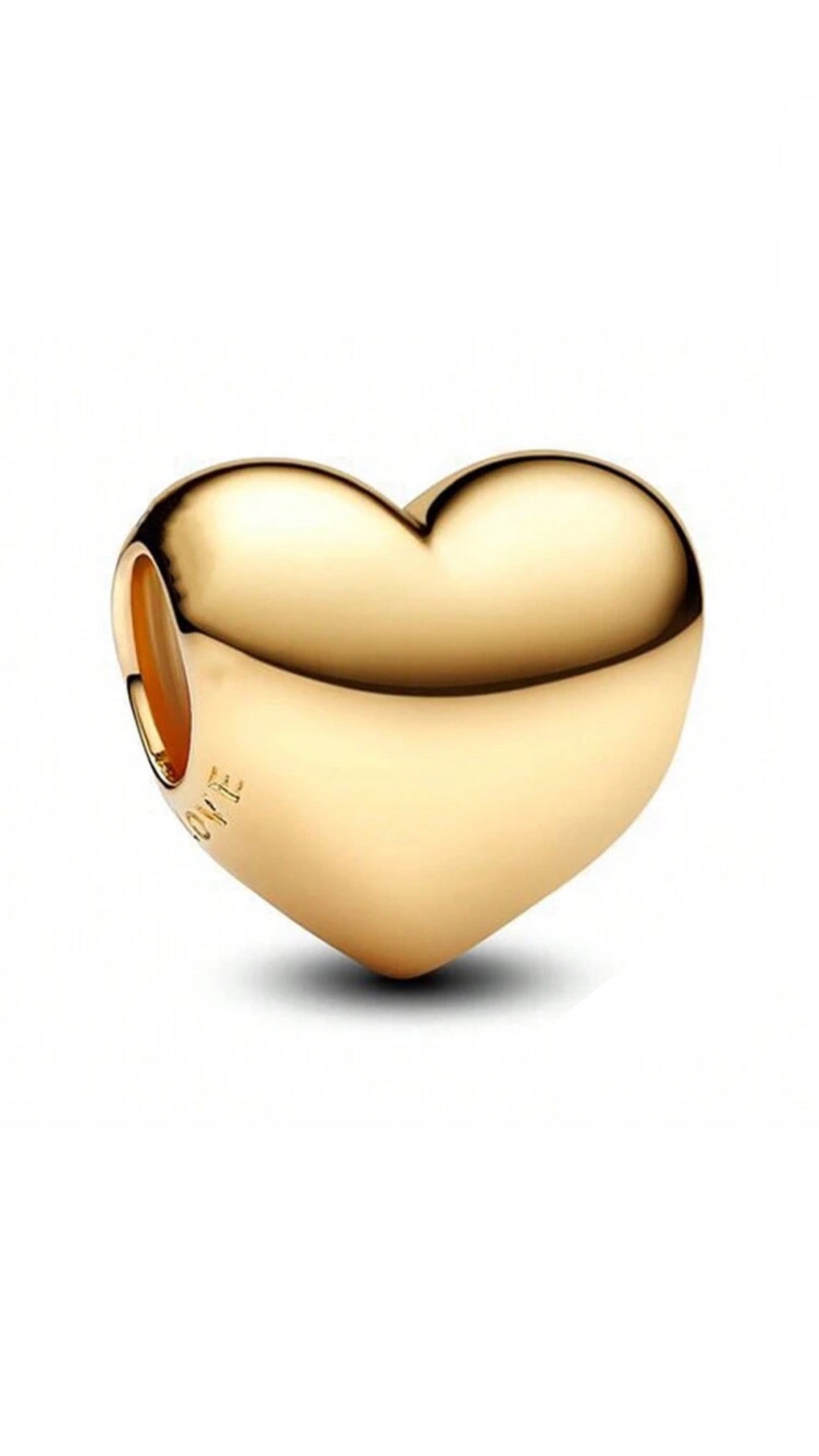 925 Gold Heart Charm