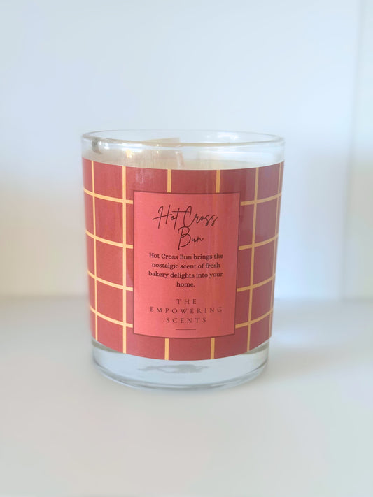Hot Cross Bun Candle