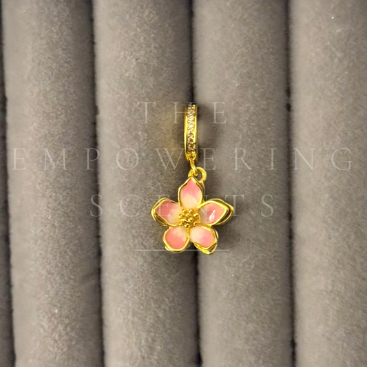 925 Gold Blossom Charm