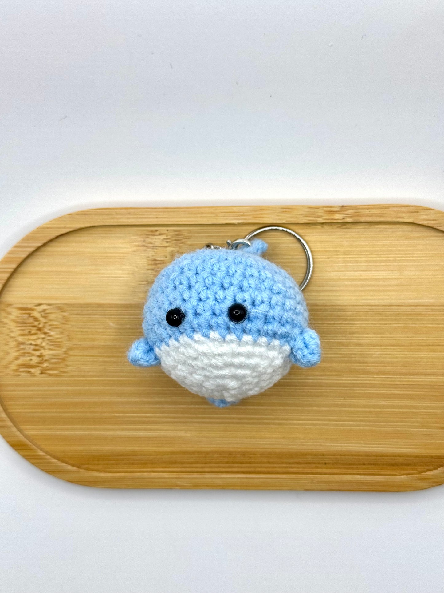 Whale Crochet Keyring