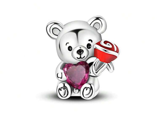 925 Love Bear Charm