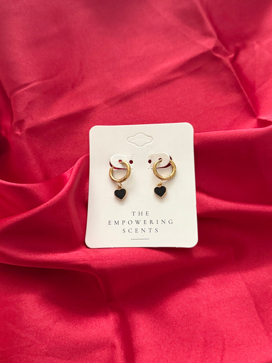 Black Heart Earrings