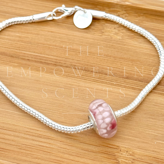 925 Pink Pattern Charm