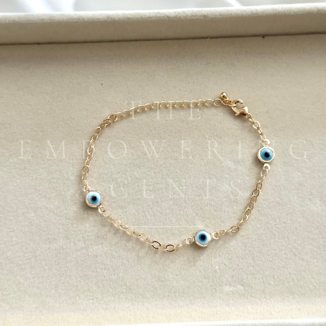 18k Gold Plated Evil Eye Bracelet