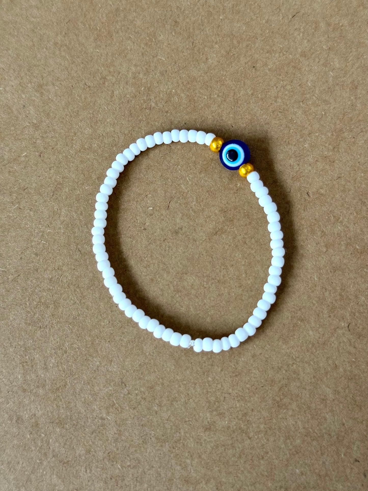 Evil Eye White Bracelet