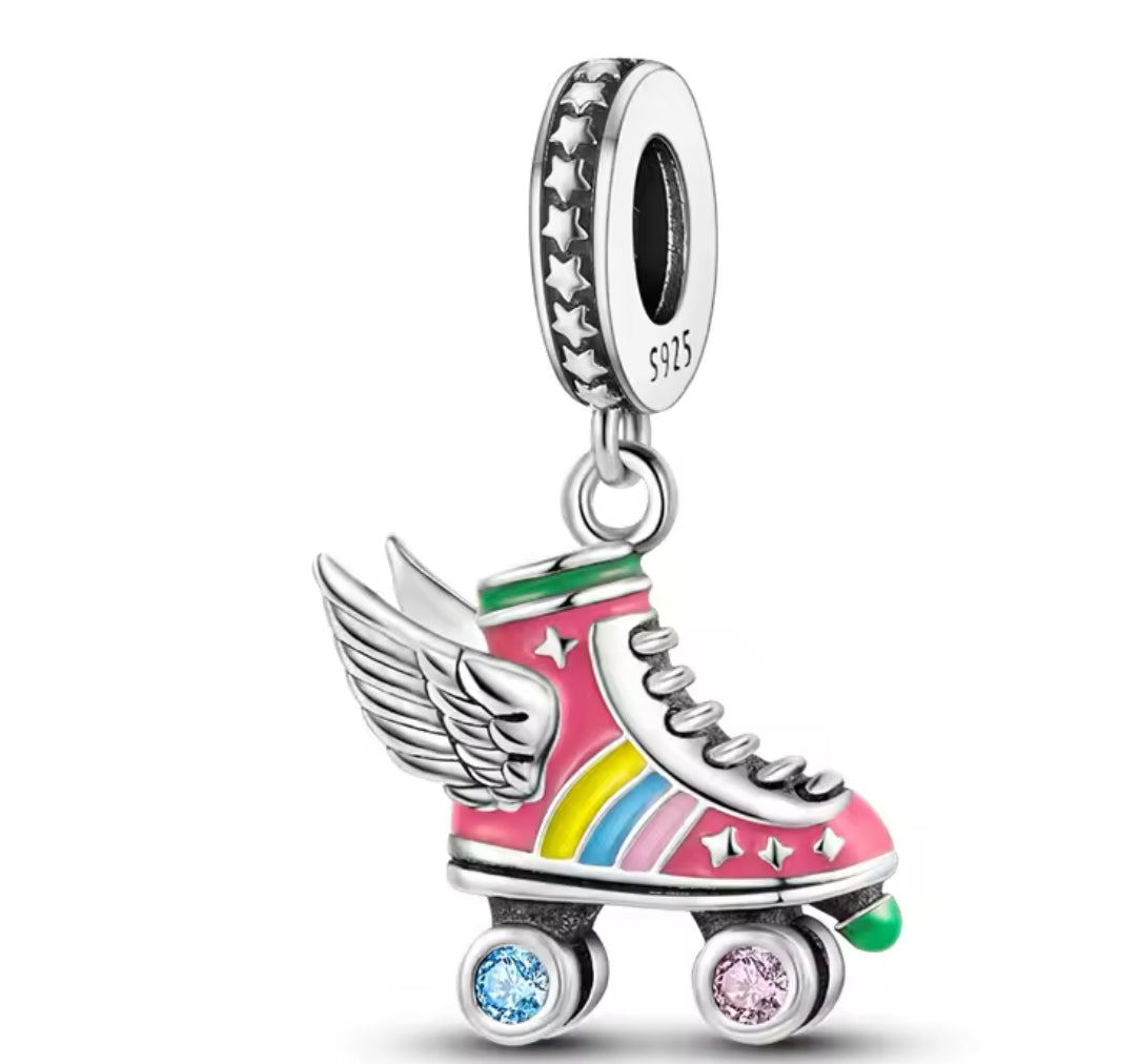 925 Roller Skates Charm