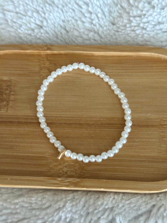 Pink Heart Vegan Pearl Bracelet