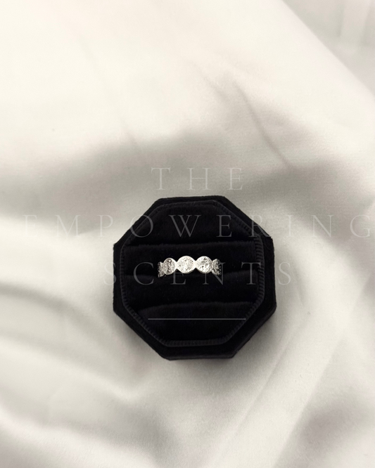 Rhodium Plated Circle Ring