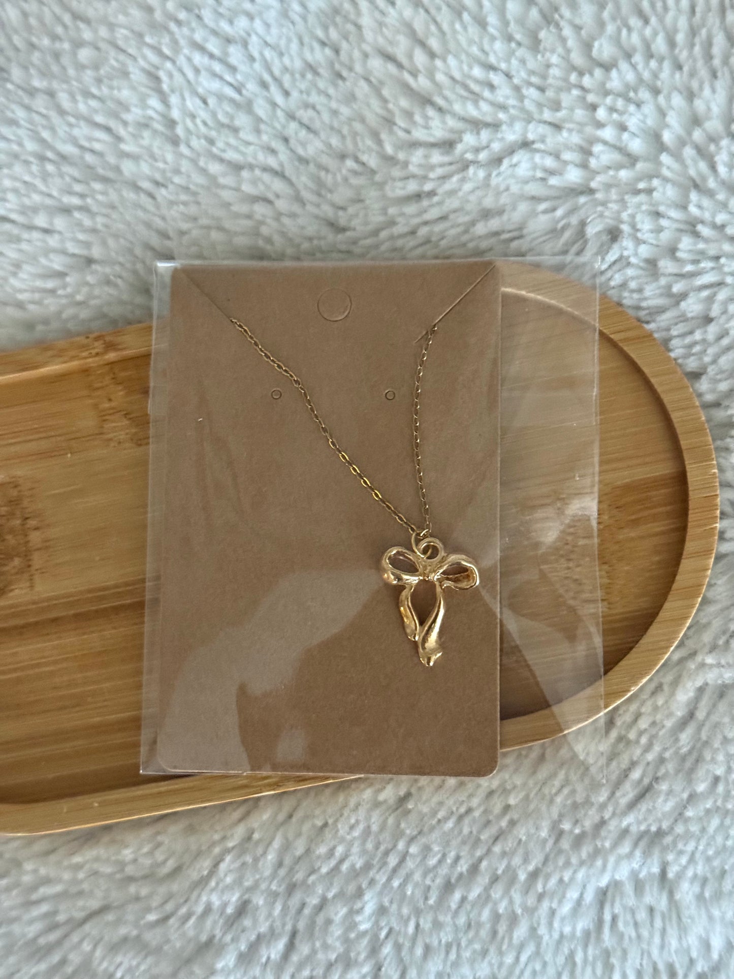 Gold Bow Necklace