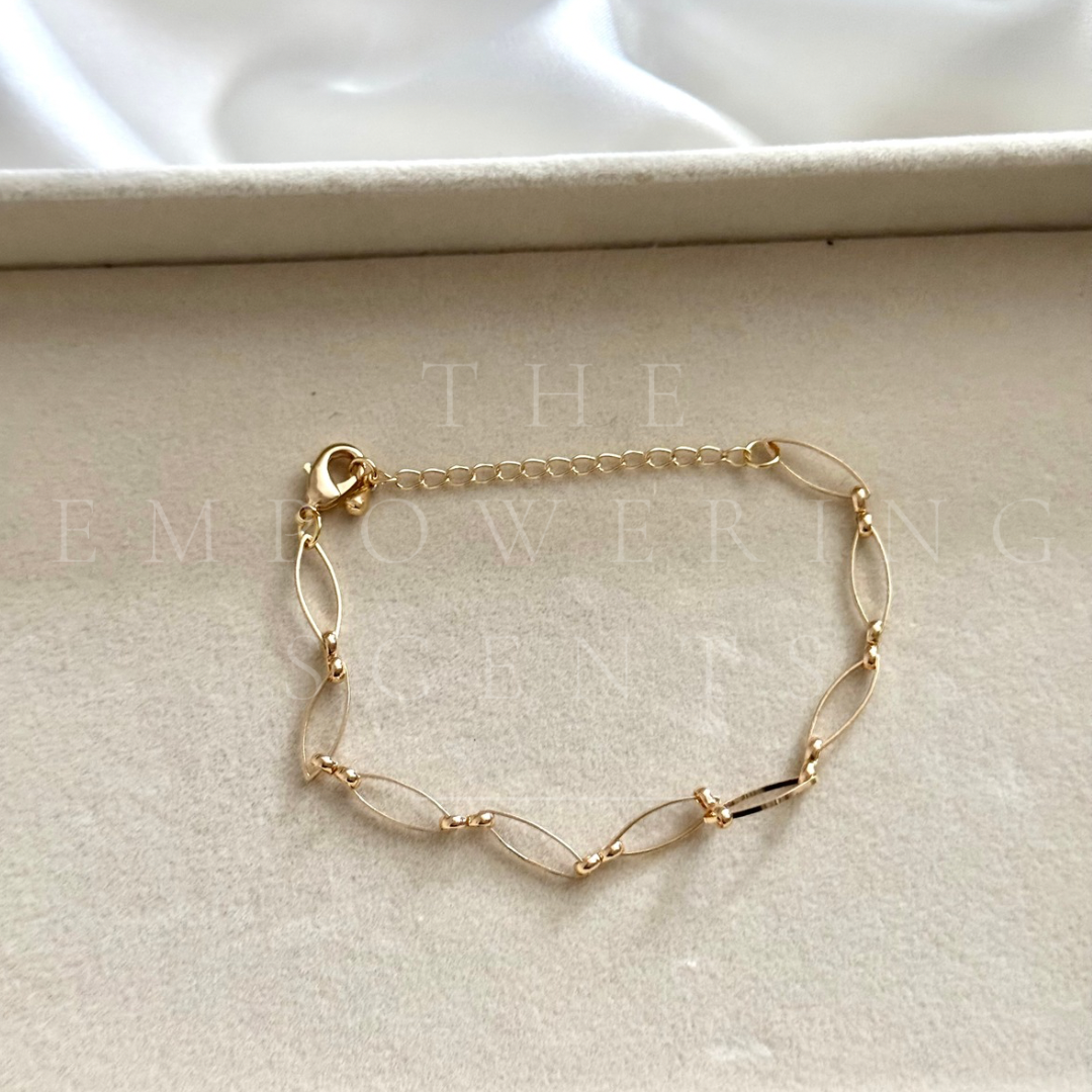 18k Gold Plated Daisy Chain Link Bracelet