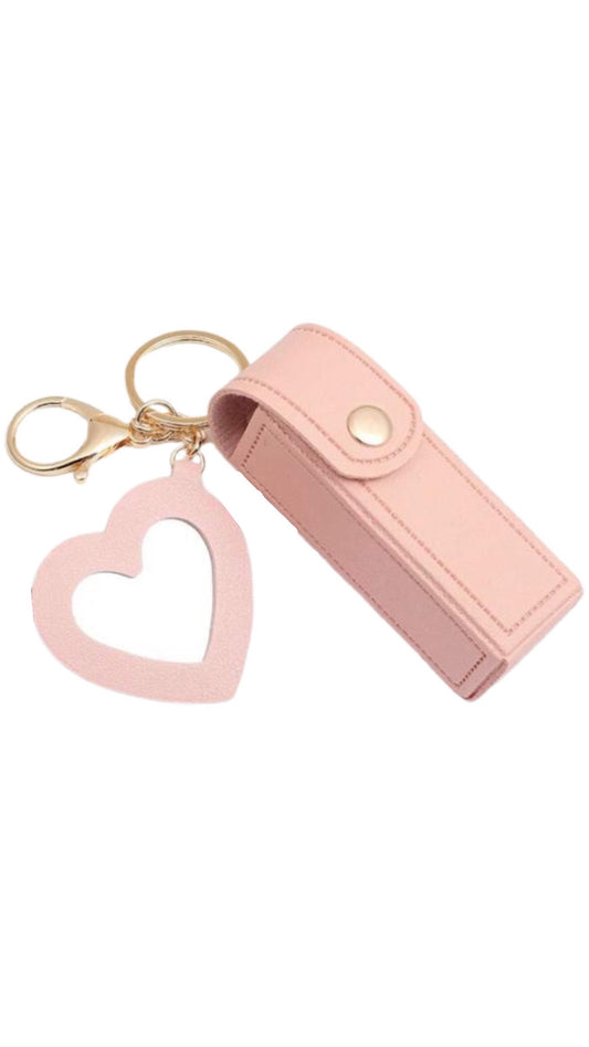 Pink Lip Oil Keyring