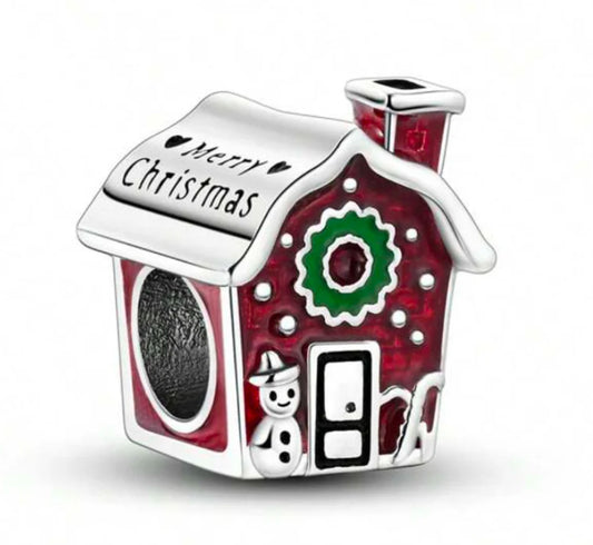 925 Xmas House Charm