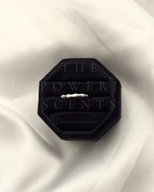 Rhodium Plated Adjustable Ring