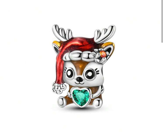 925 Reindeer Charm