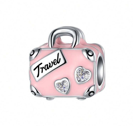 925 Travel Suitcase Charm