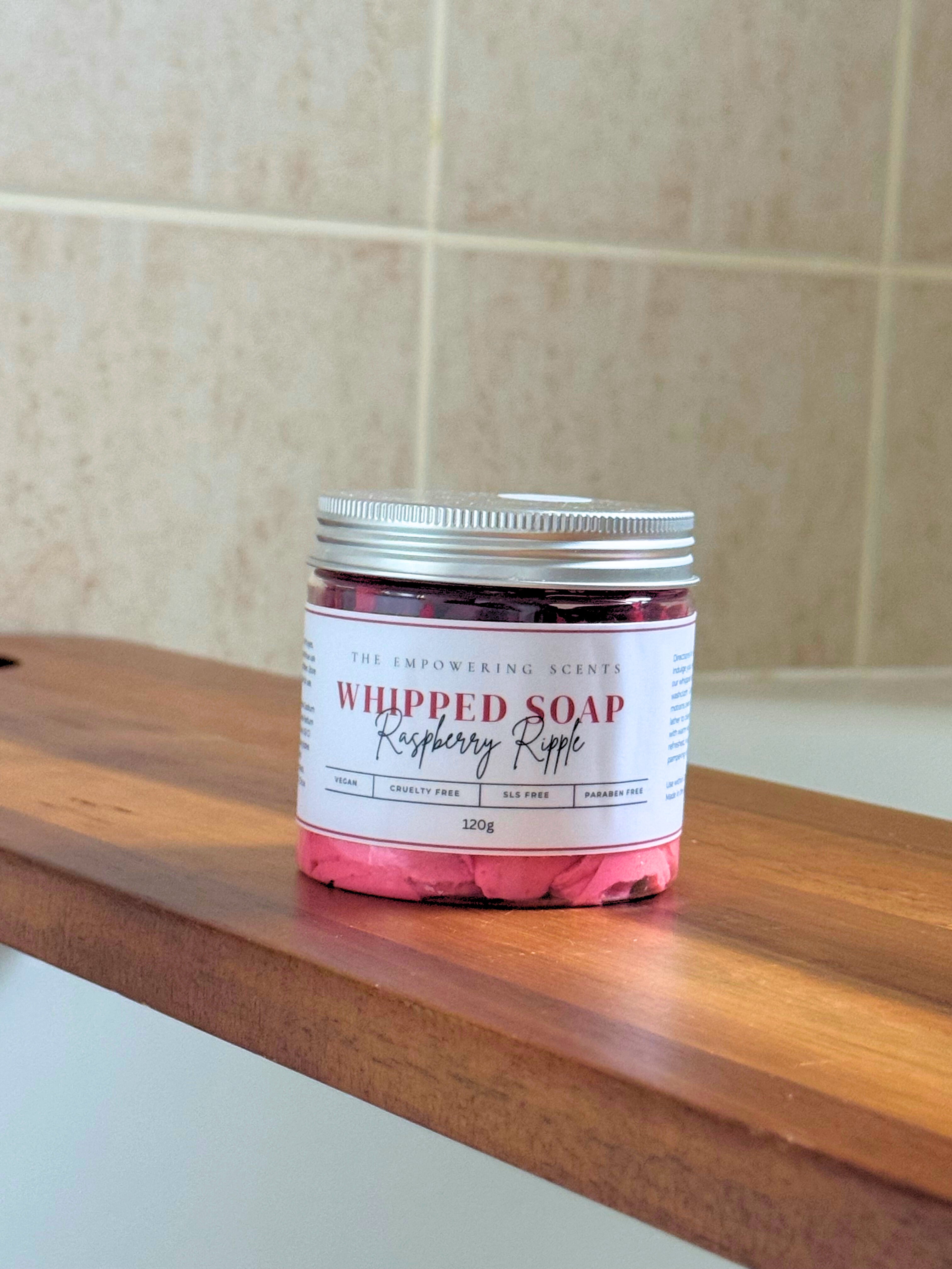 Raspberry Ripple Whipped Soap