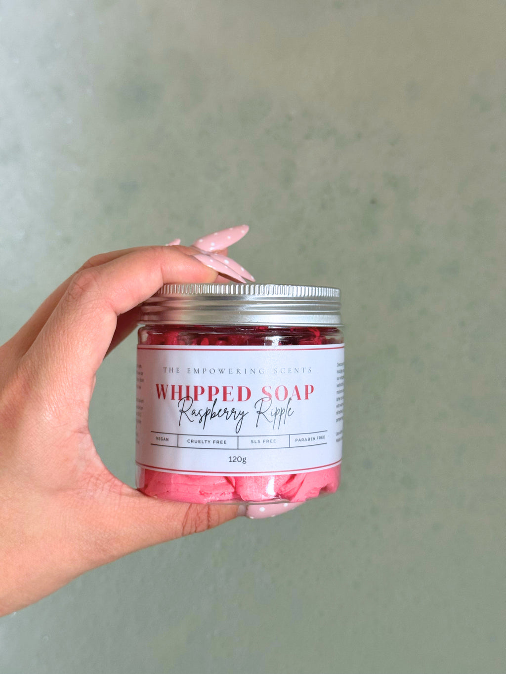 Raspberry Ripple Whipped Soap